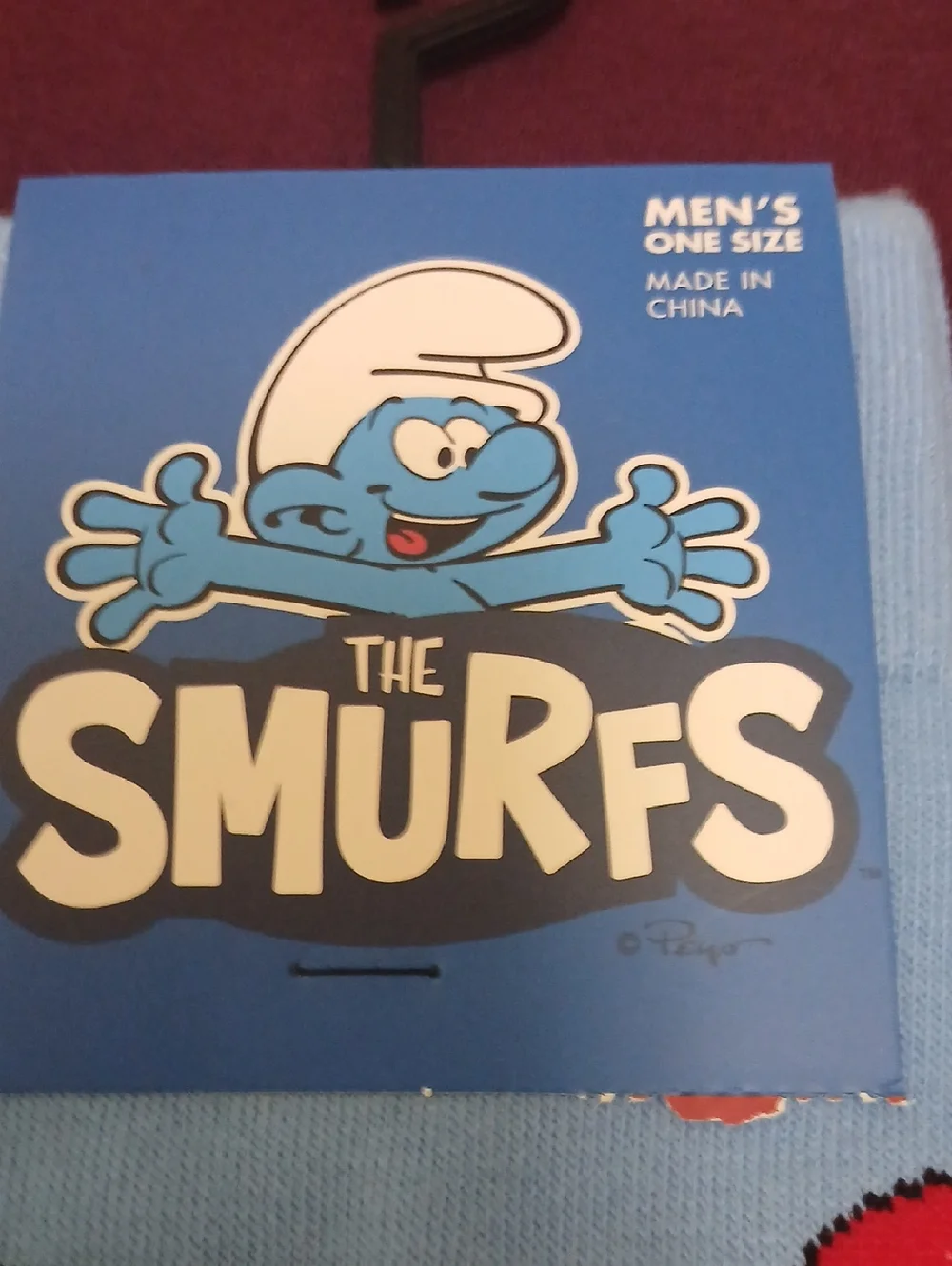 THE SMURFS MENS SOCKS NWT 2 PAIR TOTAL